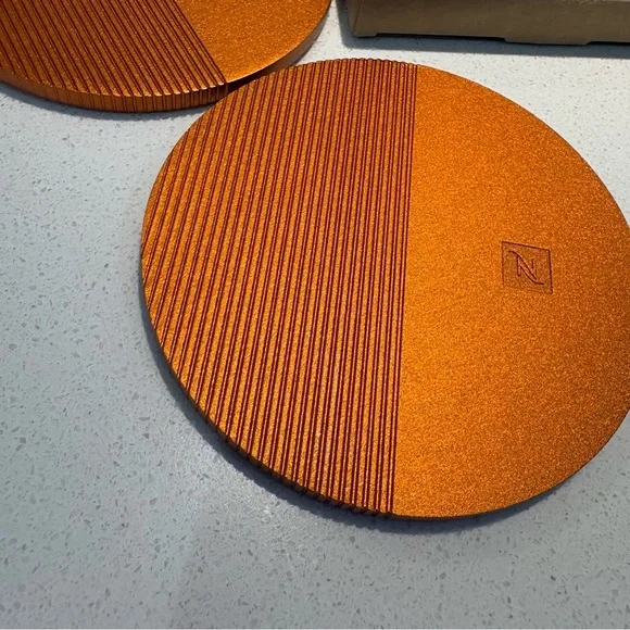 Nespresso Barista Collection Aluminum Orange Coasters - Picture 4 of 15